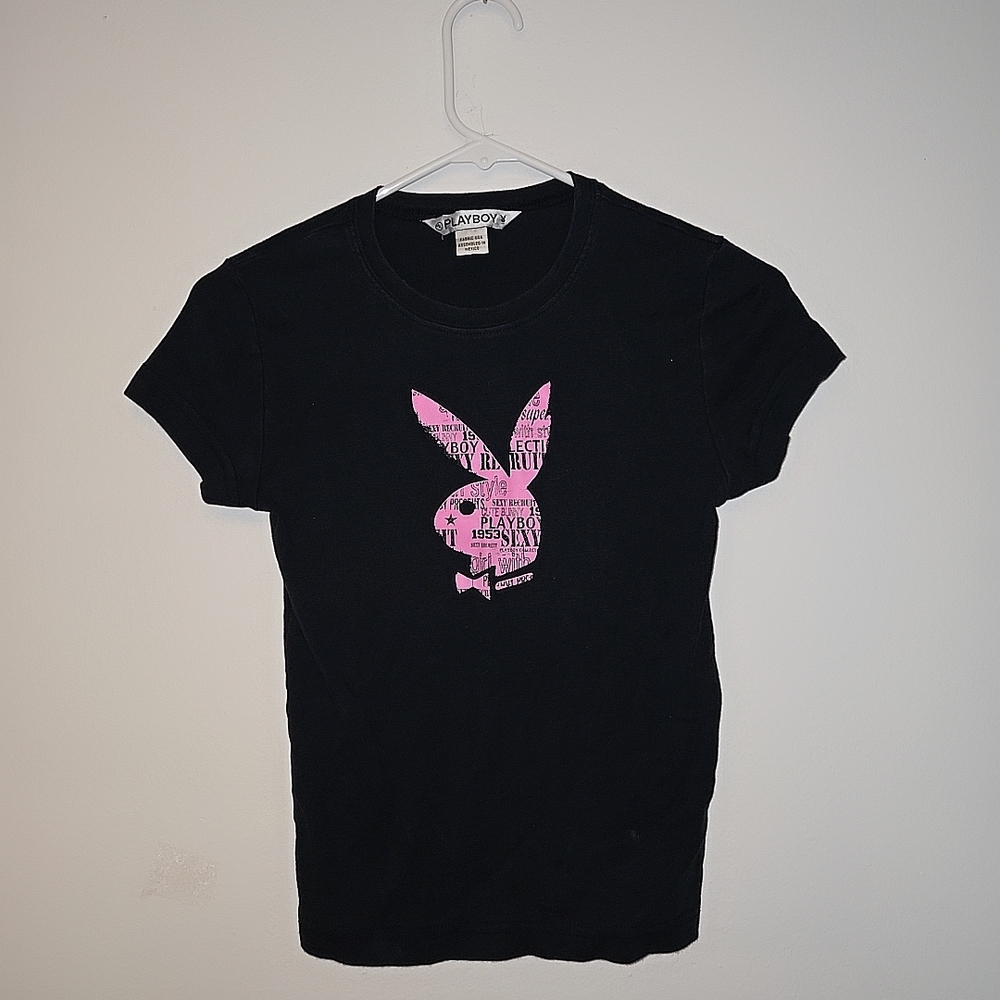 Playboy Kids Black and Pink Graphic T-Shirt